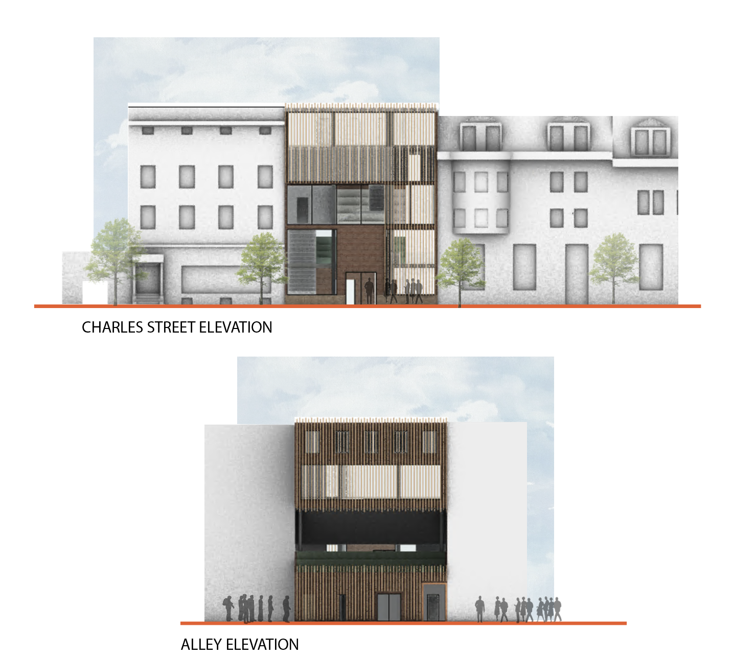 Charles St. Library - Elevations